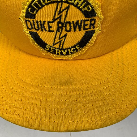 Vintage Duke Power "Citizenship Service" Yellow Snapback Hat - Picture 8 of 13